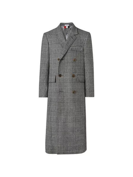 Palton Thom Browne de lână gri