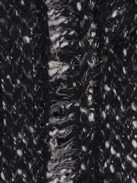 Geacă Simone Rocha cu perle din tweed negru