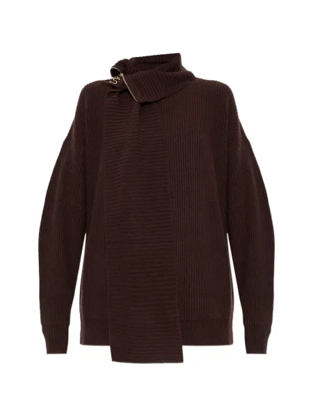Pulover Sportmax din fetru maro