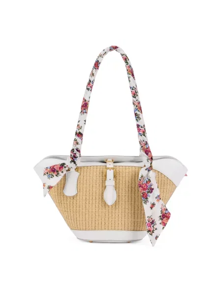 Spodnie capri Dolce&gabbana w kwiatki beżowe