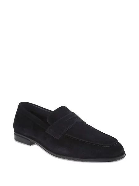 Pantofi loafer Doucal's din piele de căprioară albastru