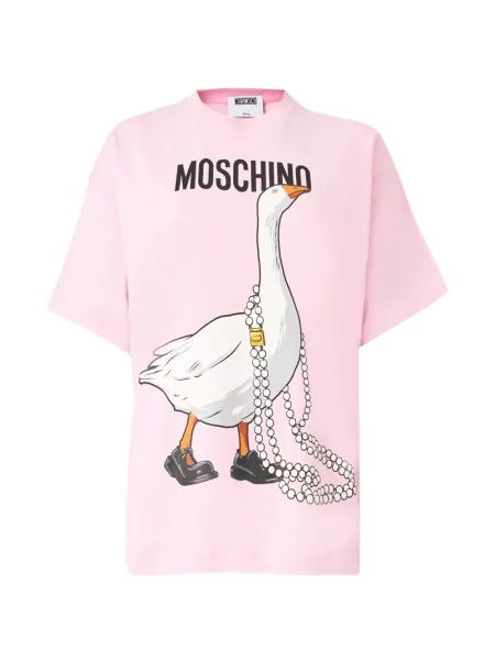 Tricou Moschino cu imagine roz