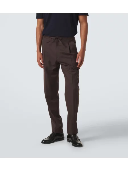 Pantaloni Lardini de lână maro
