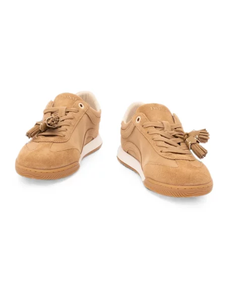 Sneakersy Twinset zamszowe beżowe