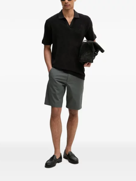 Tricou polo Marc O'polo cu decolteu în V negru