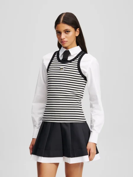Karl Lagerfeld Top | Slim Fit negru
