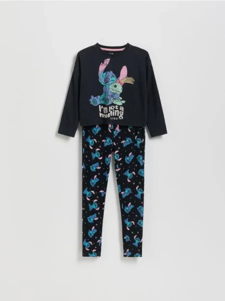 Reserved Dwuczęściowa piżama Lilo i Stitch ciemnoszary
