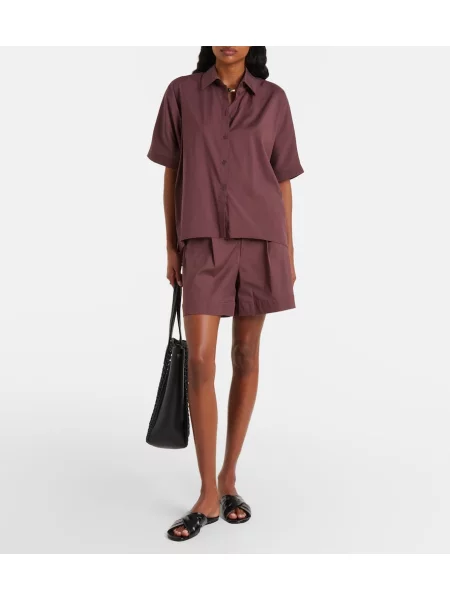 Pantaloni scurți Max Mara bordo