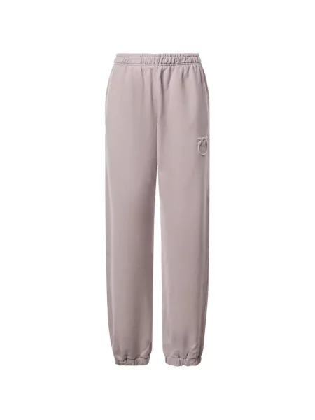 Pantaloni Pinko alergare cu autograf violet