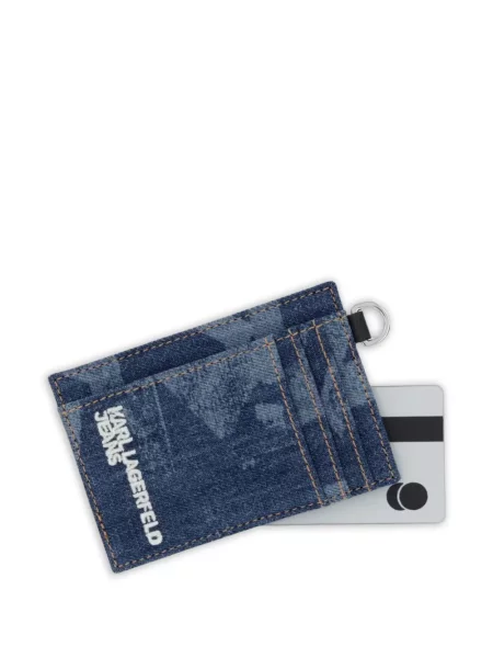 Портмоне Karl Lagerfeld Jeans с принт синьо