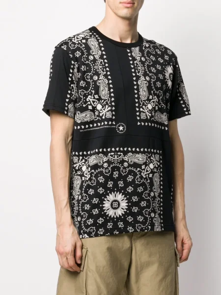 Tricou Mastermind World cu imagine cu model paisley negru