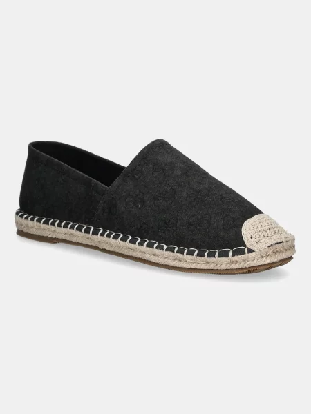 Guess espadryle zamszowe ELCHE FMJELC czarny