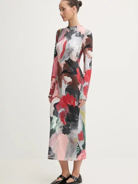 Stine Goya sukienka multicolor midi dopasowana