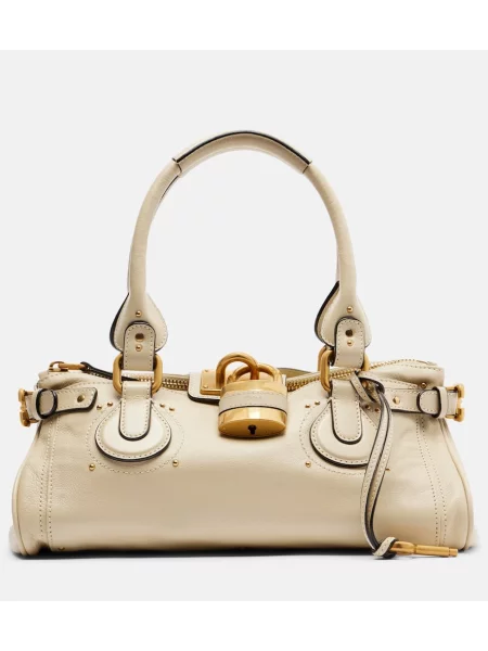 Geanta de piele Chloé din piele alb