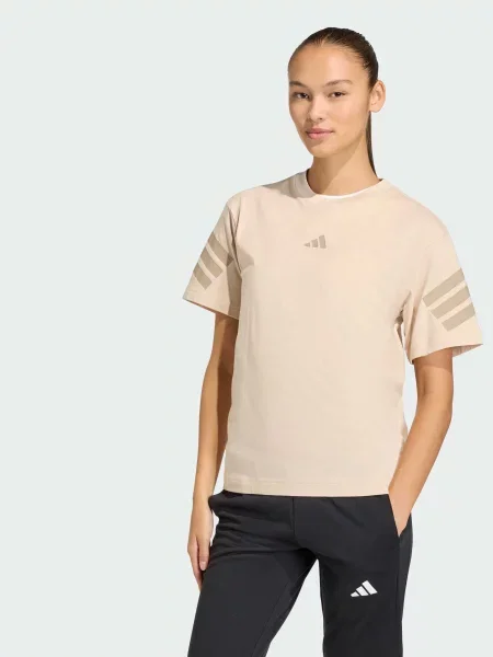 Футболка adidas 3 Stripes бежевий