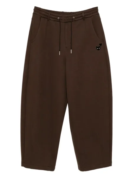 Kalhoty Songzio s výšivkou hnědé