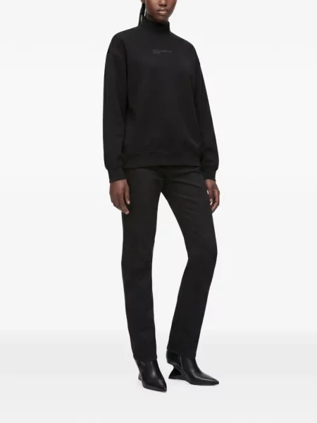 Дънки straight leg Karl Lagerfeld Jeans с висока талия черно
