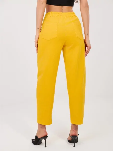 Pantaloni Rue Paris de catifea negru