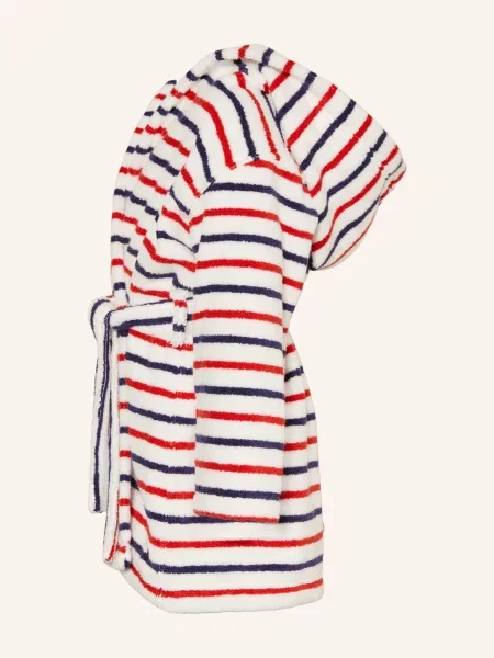 Petit Bateau Župan S Kapucí / červená / modrá bílá