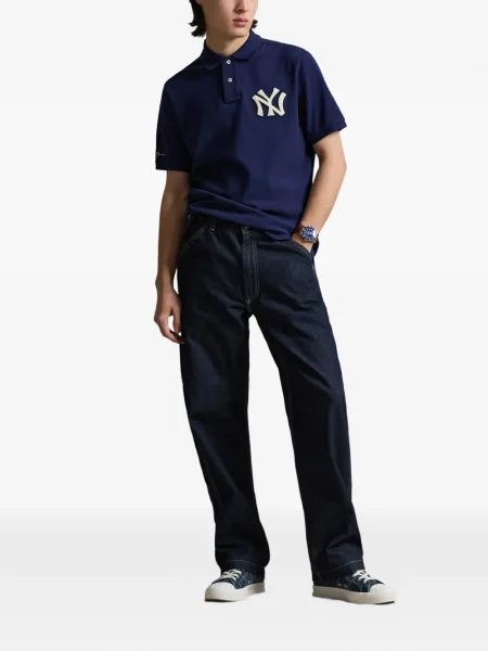 Ριγέ δερμάτινος κάλτσες Polo Ralph Lauren με κορδόνι μαύρο