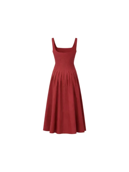 Sukienka Max Mara Studio popelinowa czerwona