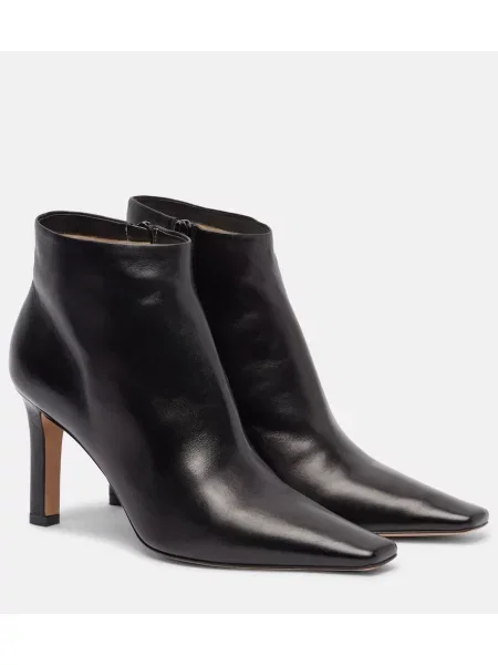 Cizme scurte The Row din piele negru