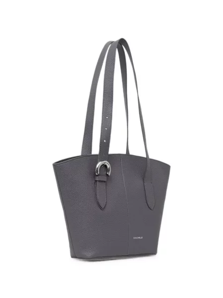 Geantă shopper Coccinelle cu cataramă gri