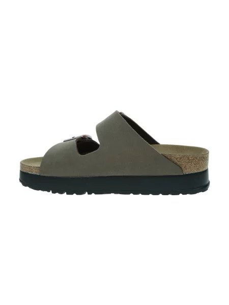 Pantofle Birkenstock na platformě hnědé