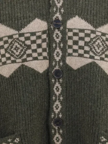 Cardigan Baziszt cu glugă verde