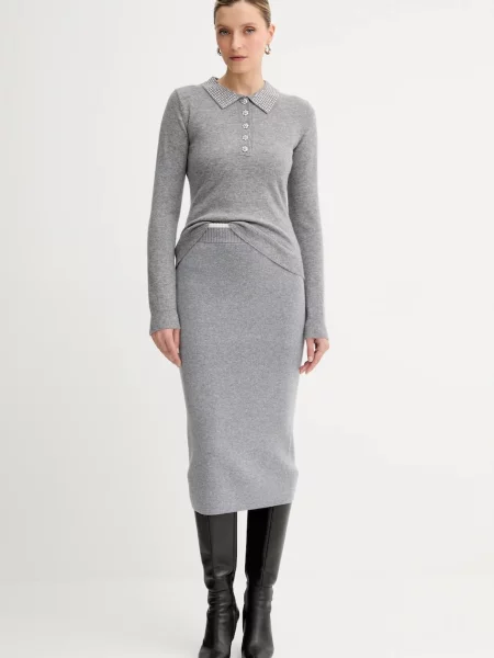 Вовняний светр Fracomina легкий сірий