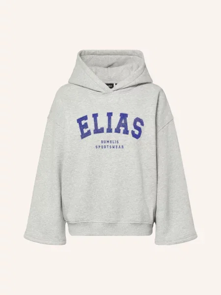 Elias Rumelis Oversized Mikina S Kapucí Ilvie světle šedá