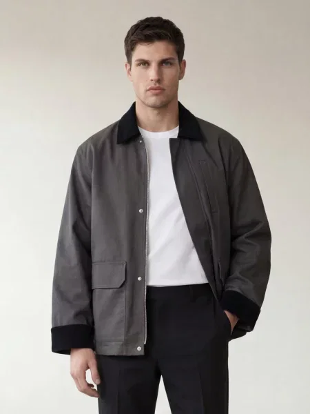 ARMIE Přechodná bunda The Frederik Jacket tmavě šedá