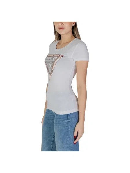 GUESS Tricou CHEETA alb
