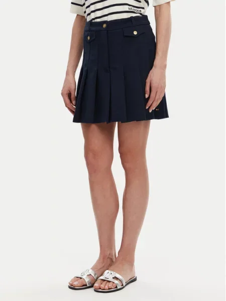 Tommy Hilfiger Plisuotas sijonas Tamsiai mėlyna
