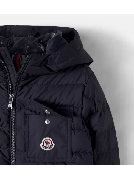 Pūkinė striukė Moncler Enfant mėlyna
