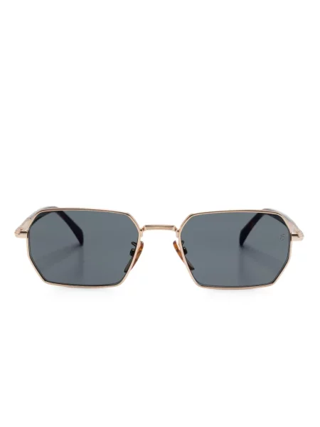 Ochelari de soare Eyewear By David Beckham cu imprimeu geometric auriu