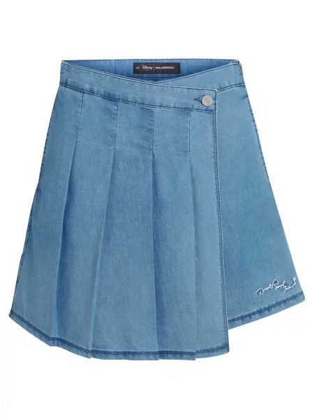 Karl Lagerfeld Fustă Disney x Karl Lagerfeld albastru denim / galben / negru alb