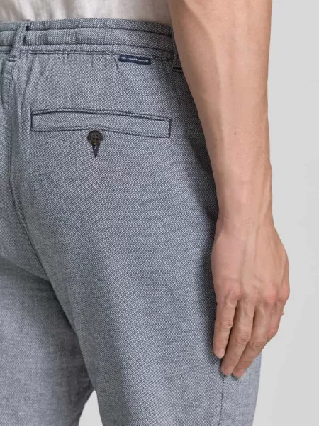 Chinosy o kroju regular fit z mieszanki bawełny Tom Tailor granatowe