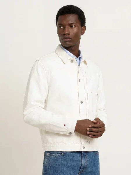 Tommy Hilfiger Džínová Bunda ybr white bílá