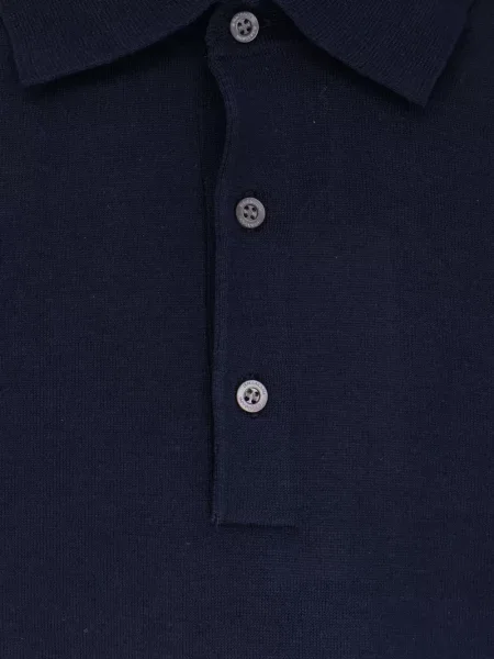 Μακρύς polo Bramani Cashmere κασμίρ μπλε