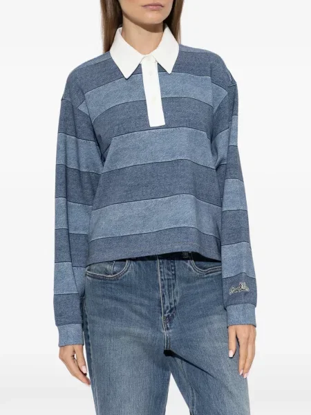 Decupat tricou polo Rag & Bone albastru