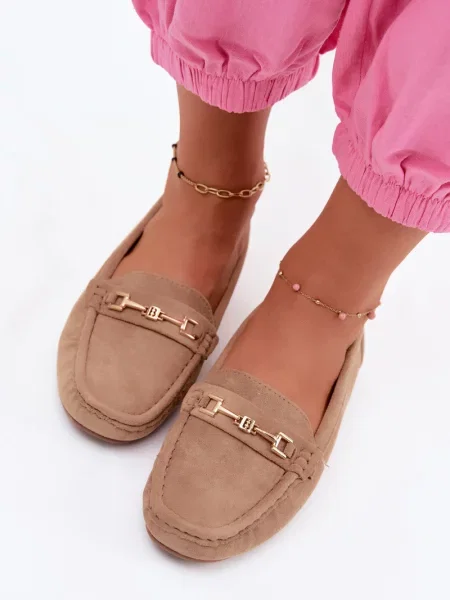 Mocasini Boto din piele alb