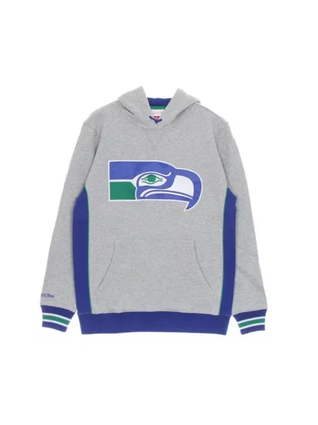 Bluza z kapturem Mitchell & Ness z kapturem szara