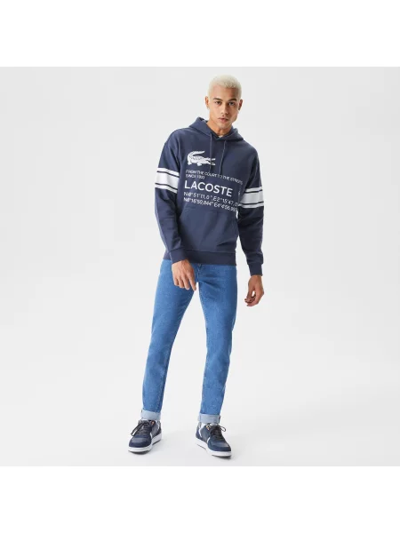 Lacoste толстовка чоловіча вільний стиль синя