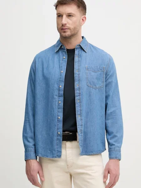 United Colors of Benetton koszula jeansowa niebieska