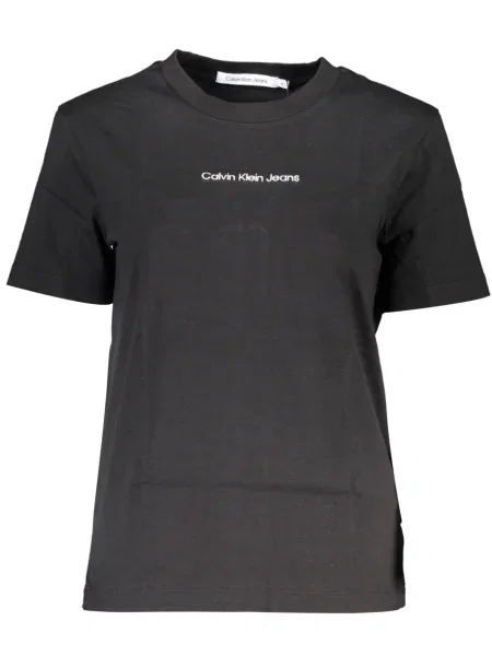 Krótka koszulka Calvin Klein z krótkim rękawem czarna