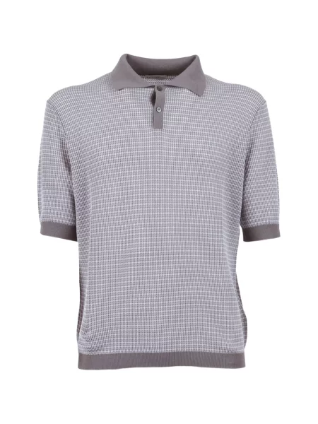 Tricou polo Ballantyne scurt gri