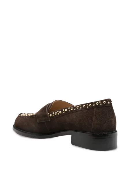 Pantofi loafer Furla din piele maro