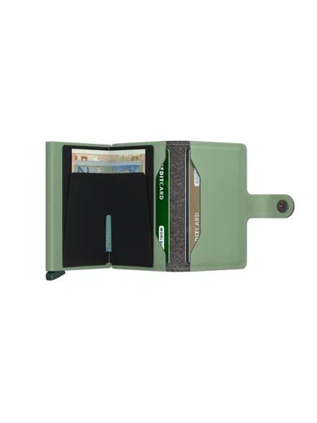 Secrid Miniwallet Yard Powder Pistachio Unisex Portfel Secrid Zielony MYp-Pistachio-One-size Size: One size szary
