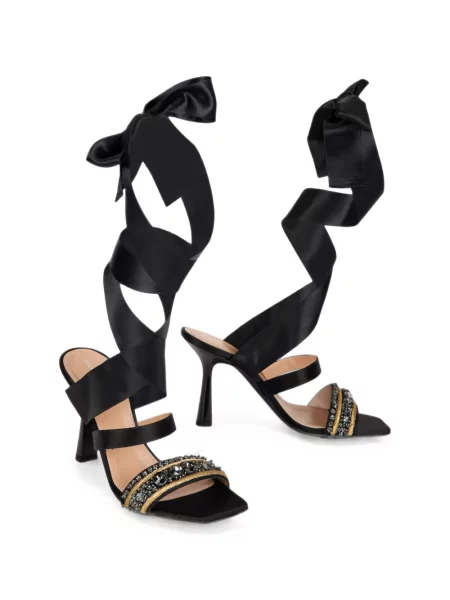 Sandale Alberta Ferretti cu bretele negru